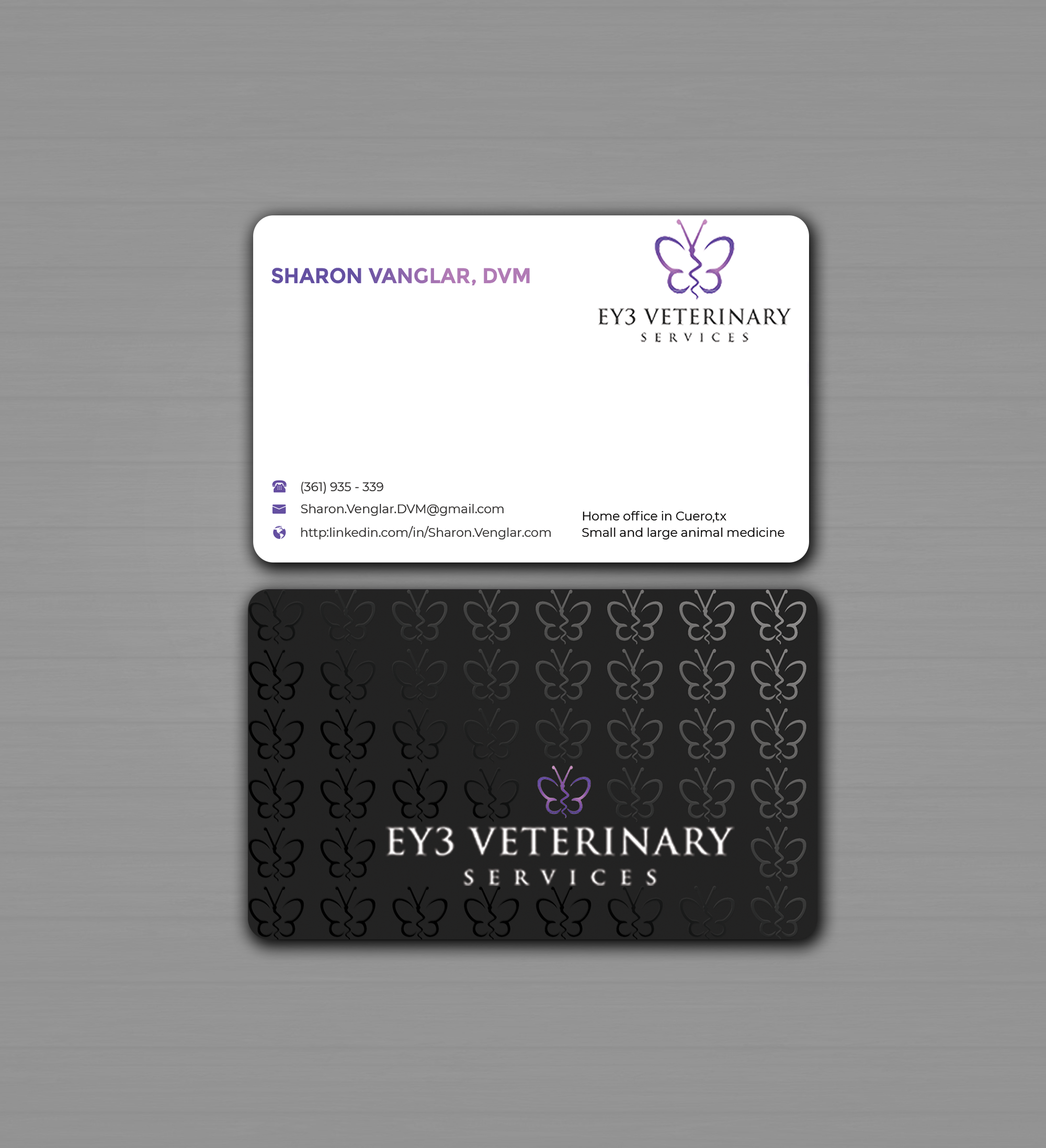 Business Card Design by Innovative Graphix for EY3 Veterinary Services | Design #33200298