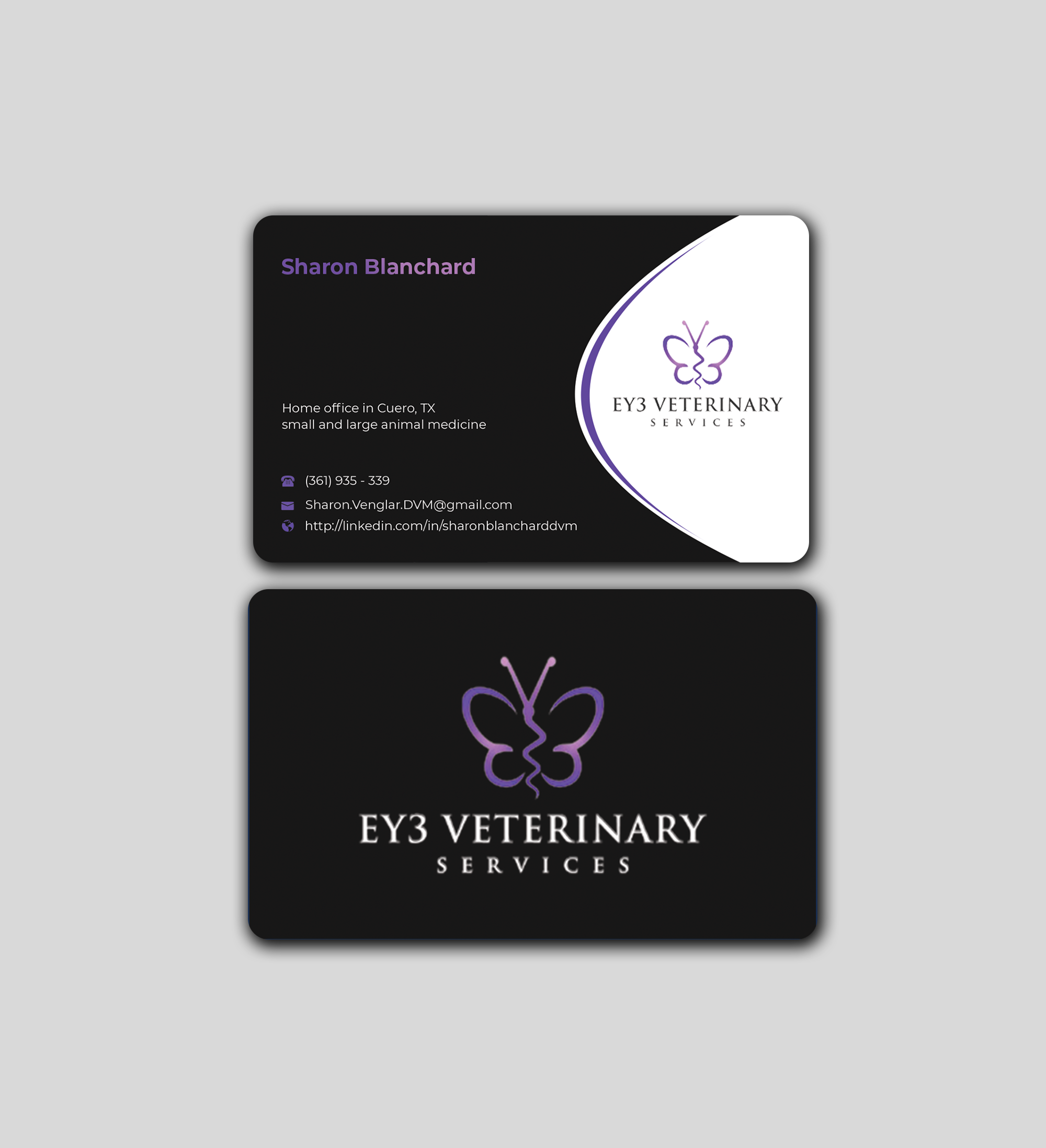 Business Card Design by Innovative Graphix for EY3 Veterinary Services | Design #33208044