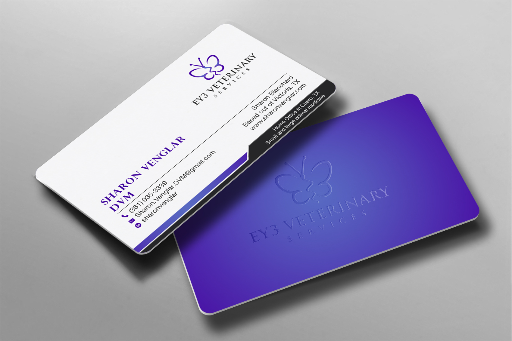 Business Card Design by Brand aid for EY3 Veterinary Services | Design #33198089