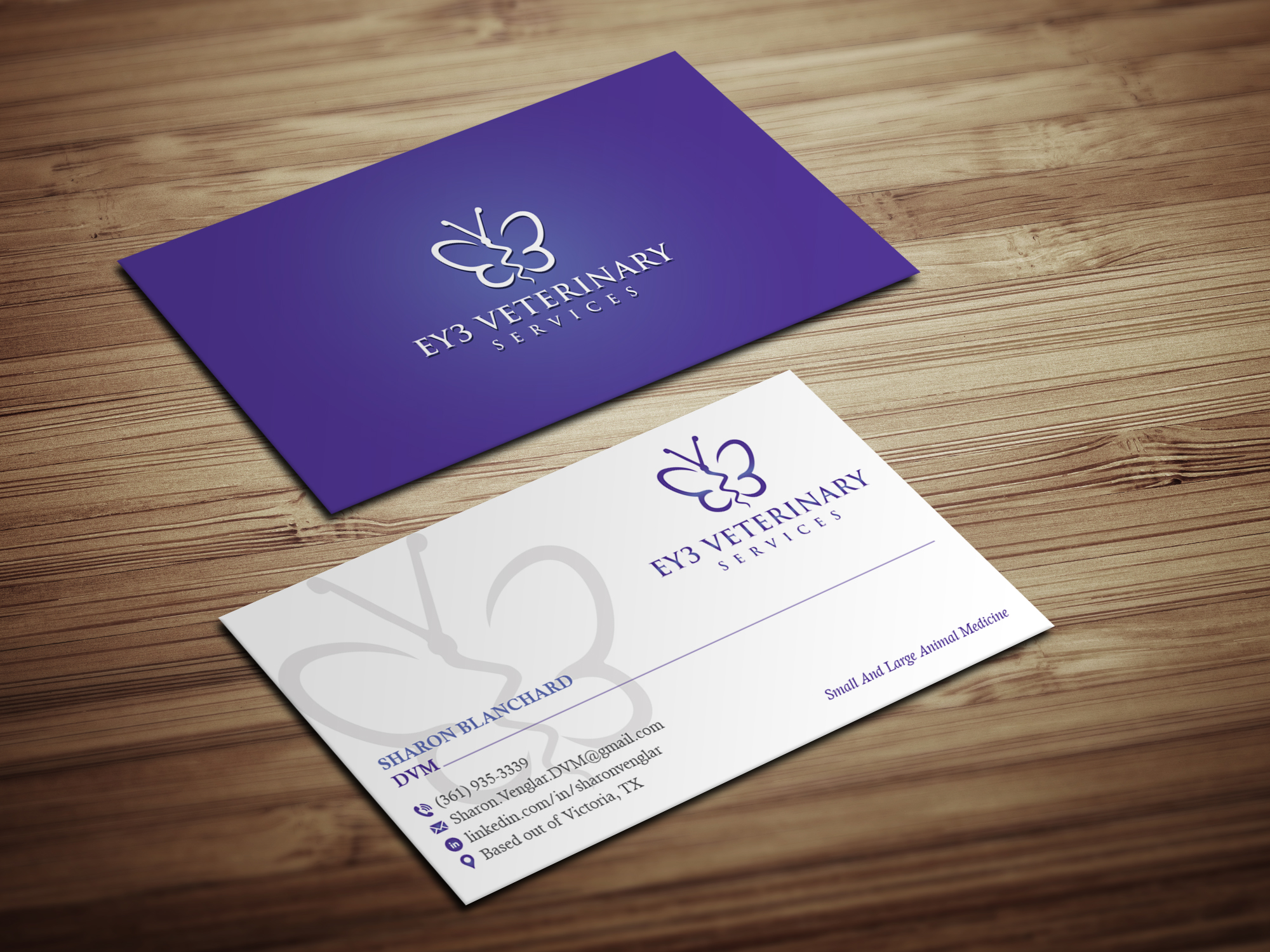 Business Card Design by Magic of Art for EY3 Veterinary Services | Design #33196801