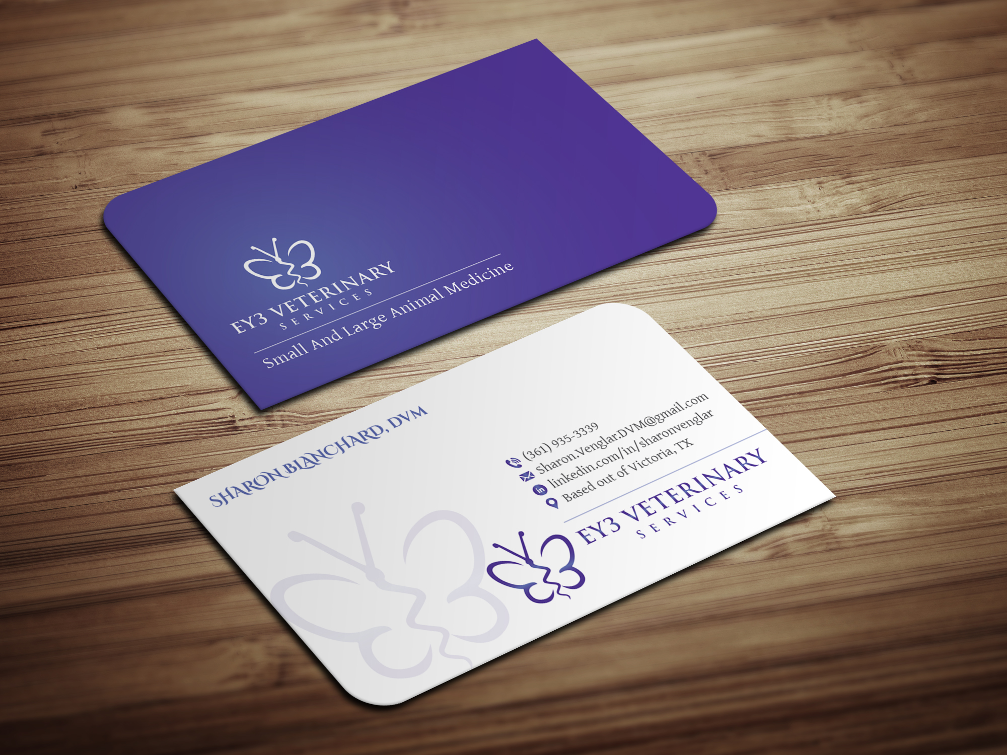 Business Card Design by Magic of Art for EY3 Veterinary Services | Design #33197383