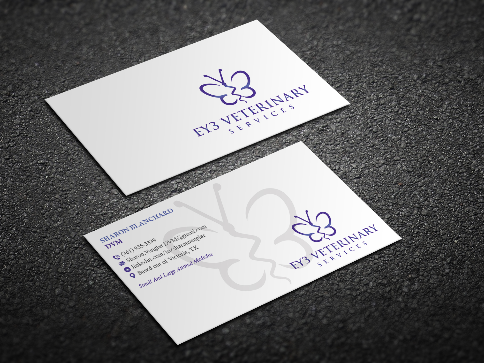 Business Card Design by Magic of Art for EY3 Veterinary Services | Design #33197385