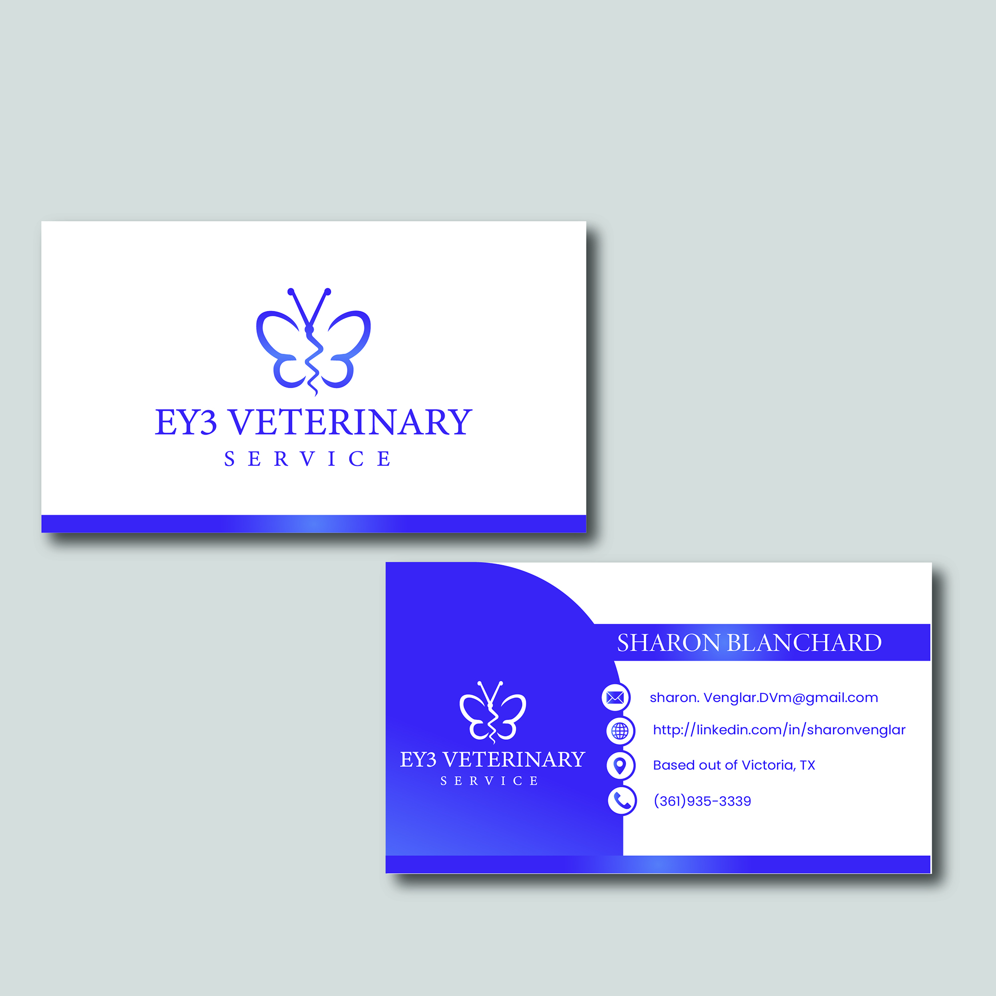 Business Card Design by Maxo-Biz for EY3 Veterinary Services | Design #33200888