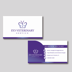 Visitenkarten-Design von Maxo-Biz für EY3 Veterinary Services | Design: #33200888