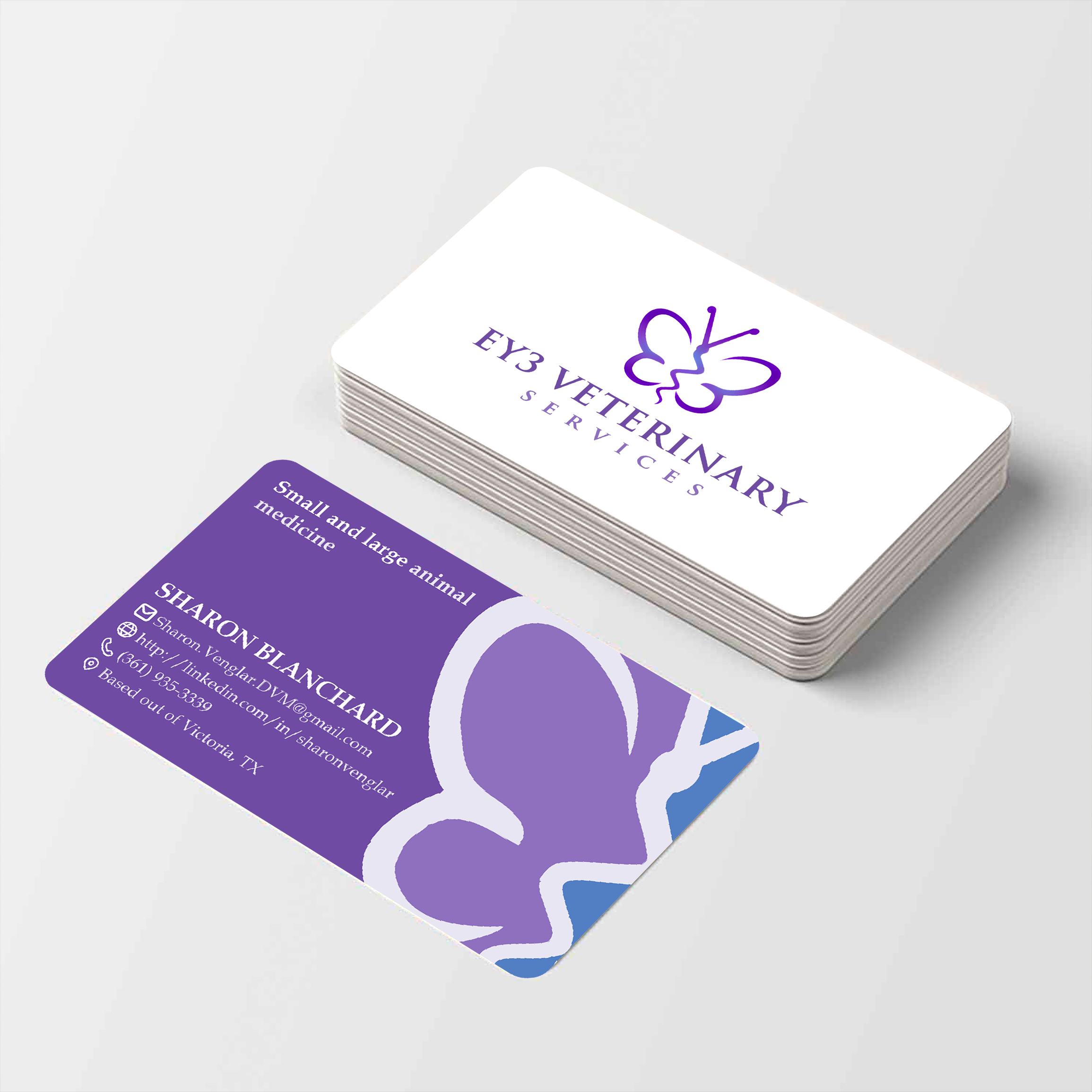 Visitenkarten-Design von Sergio Medina für EY3 Veterinary Services | Design #33195839