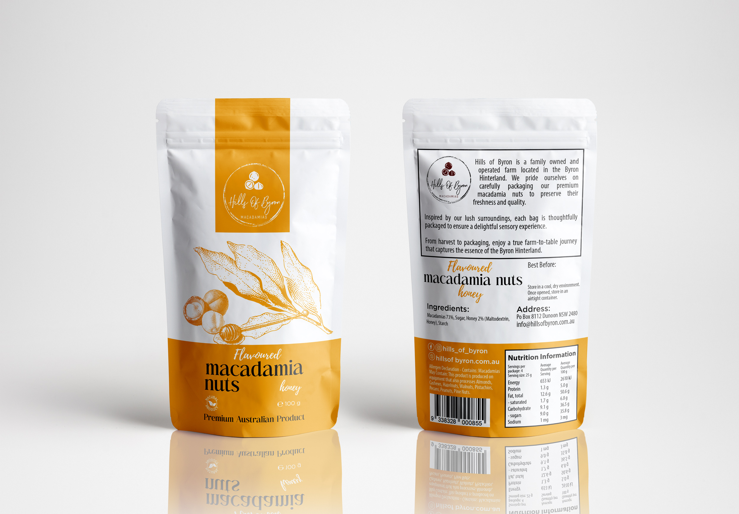 Packaging Design by Sergio Coelho for Hills of Byron | Design #33300379