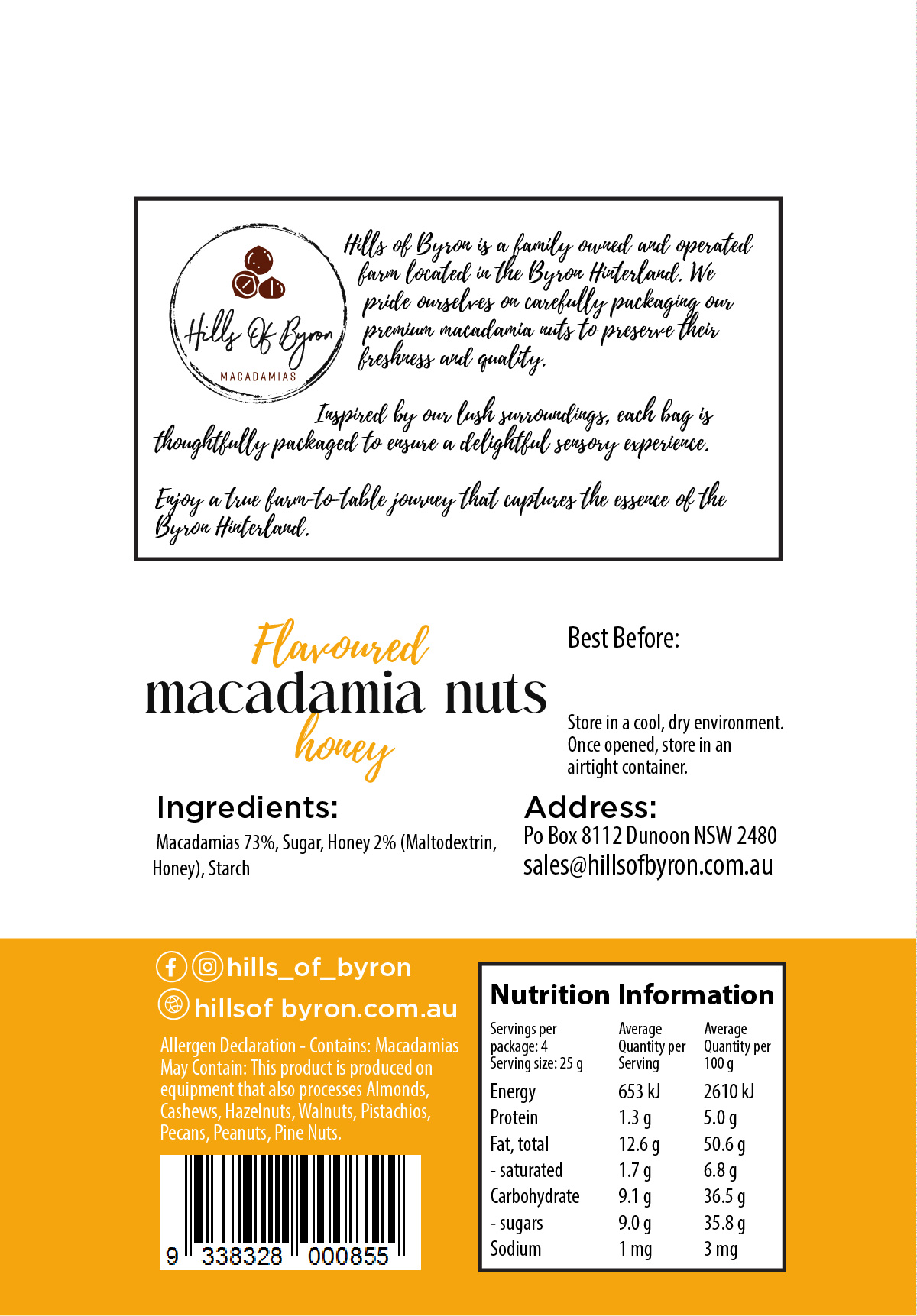 Packaging Design by Sergio Coelho for Hills of Byron | Design #33343174