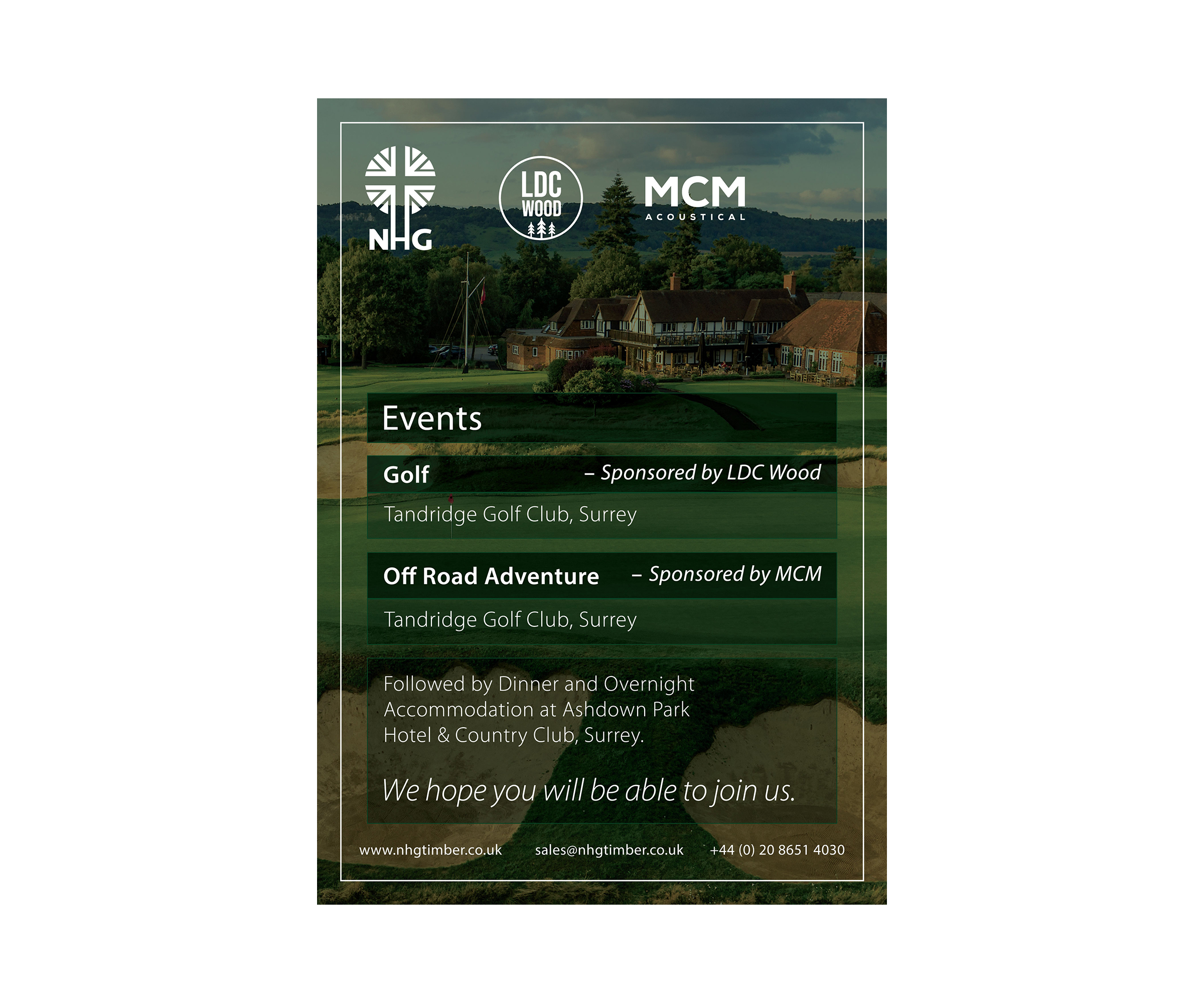 Invitation Design by Goltu for NHG Timber Ltd | Design #33267127