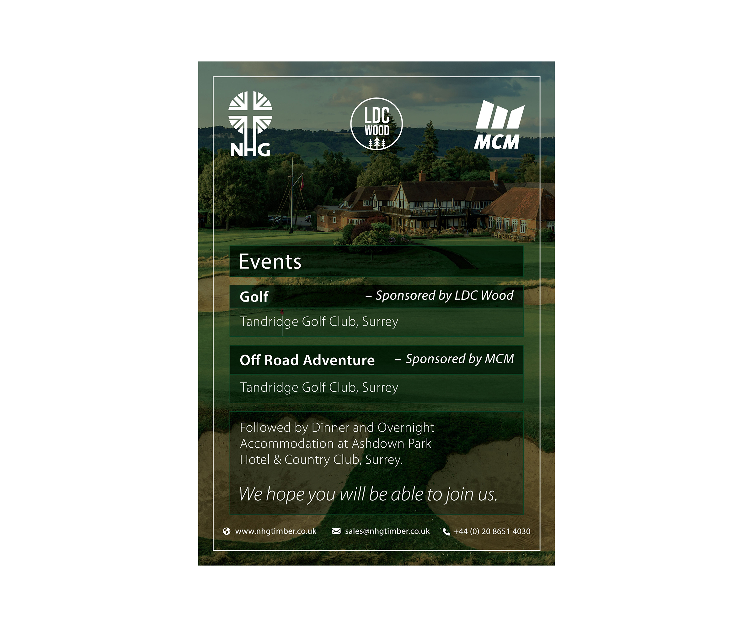 Invitation Design by Goltu for NHG Timber Ltd | Design #33286814