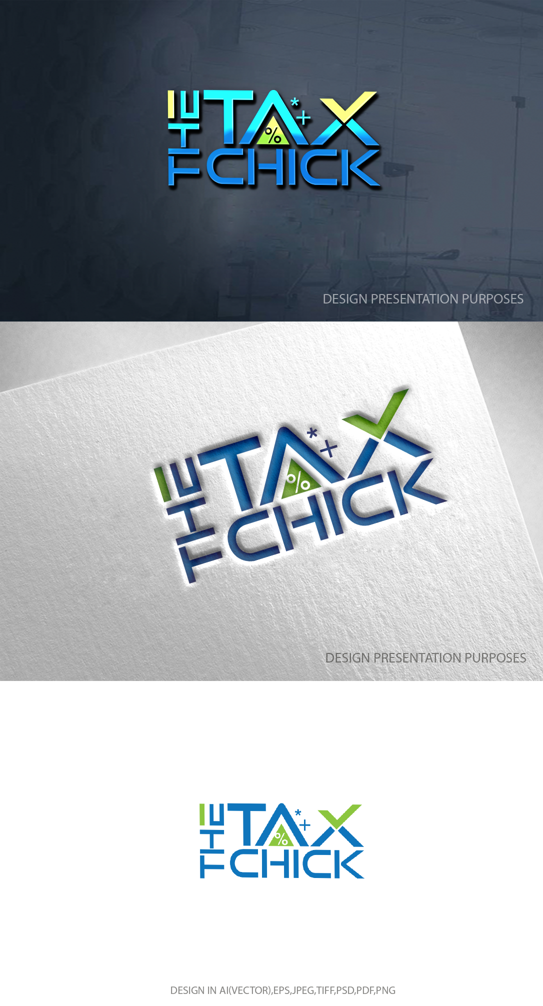 Logo Design by zebronicgraphic for The Tax Chick | Design #33212358