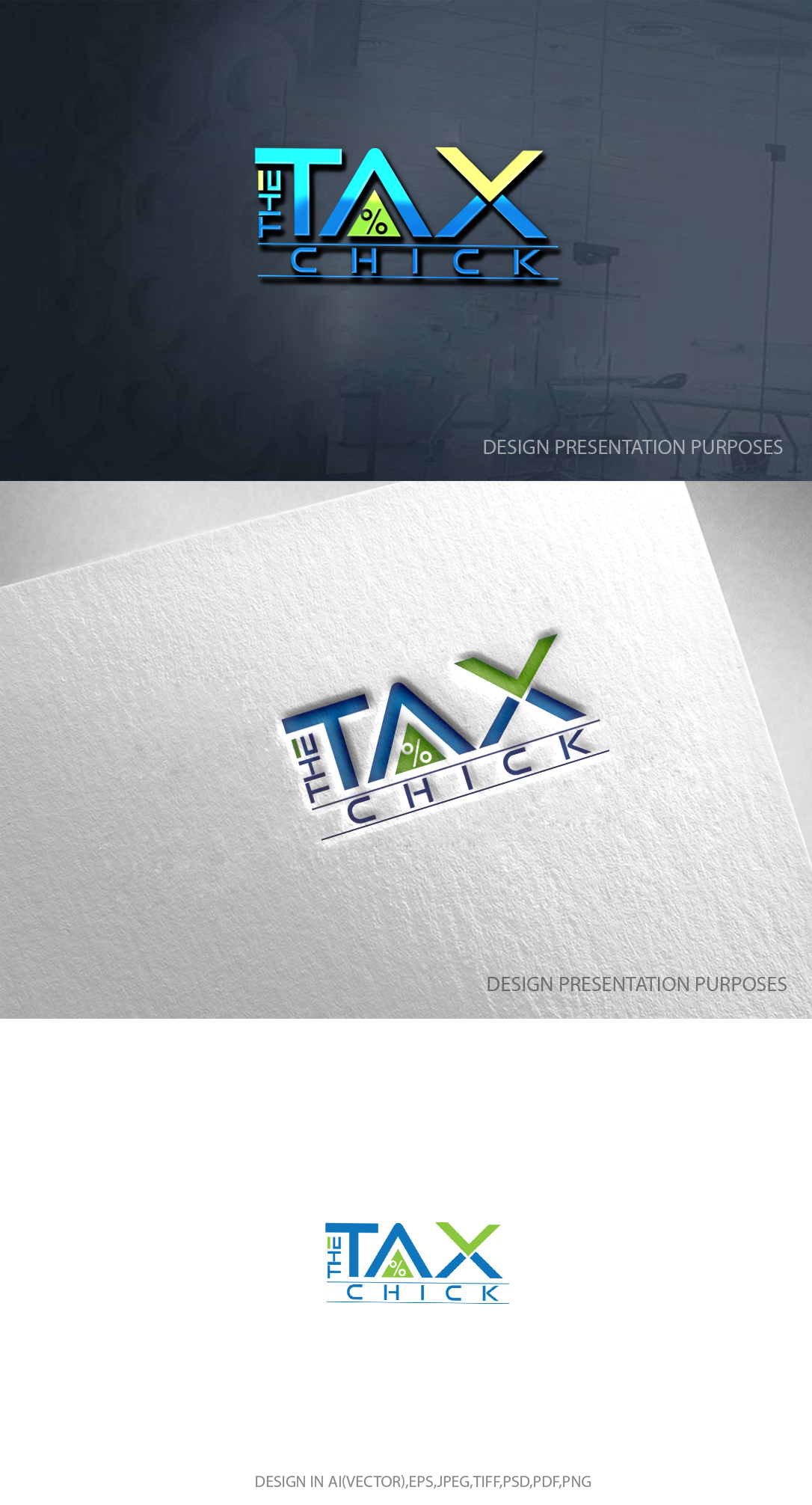 Logo Design by zebronicgraphic for The Tax Chick | Design #33214661
