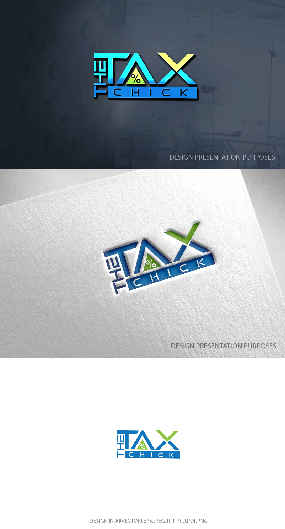 Logo Design by zebronicgraphic for The Tax Chick | Design #33214662