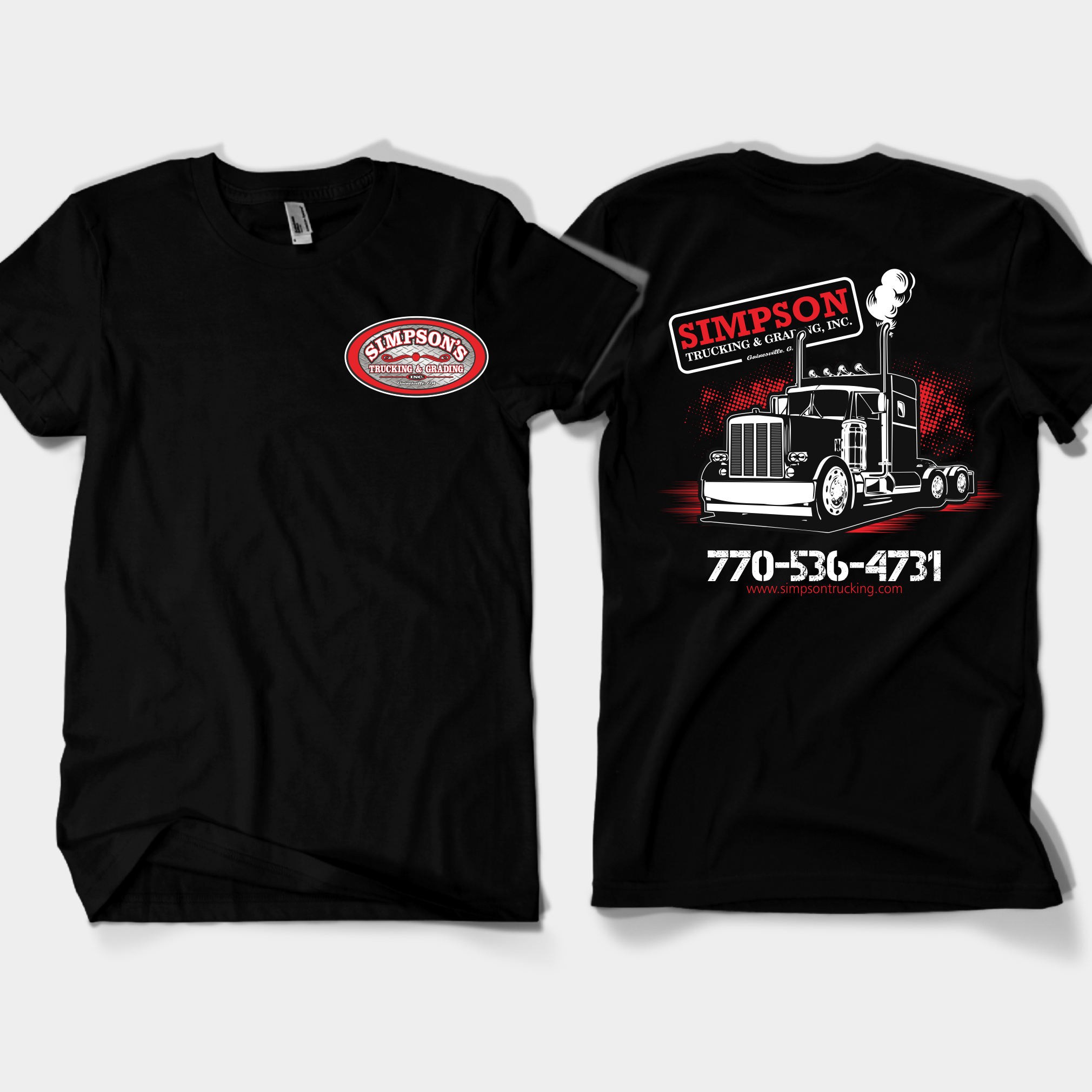 T-shirt Design by Rheanza for Simpson Trucking & Grading, Inc | Design #33217638