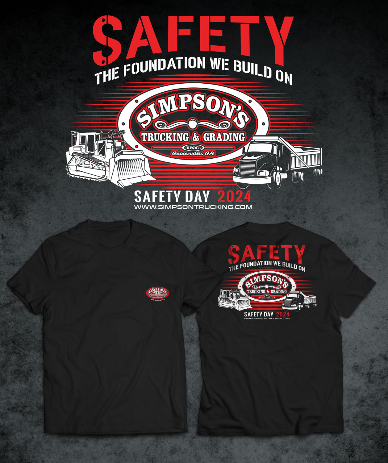 Diseño de Camiseta por Futuristic_Design para Simpson Trucking & Grading, Inc | Diseño: #33296443