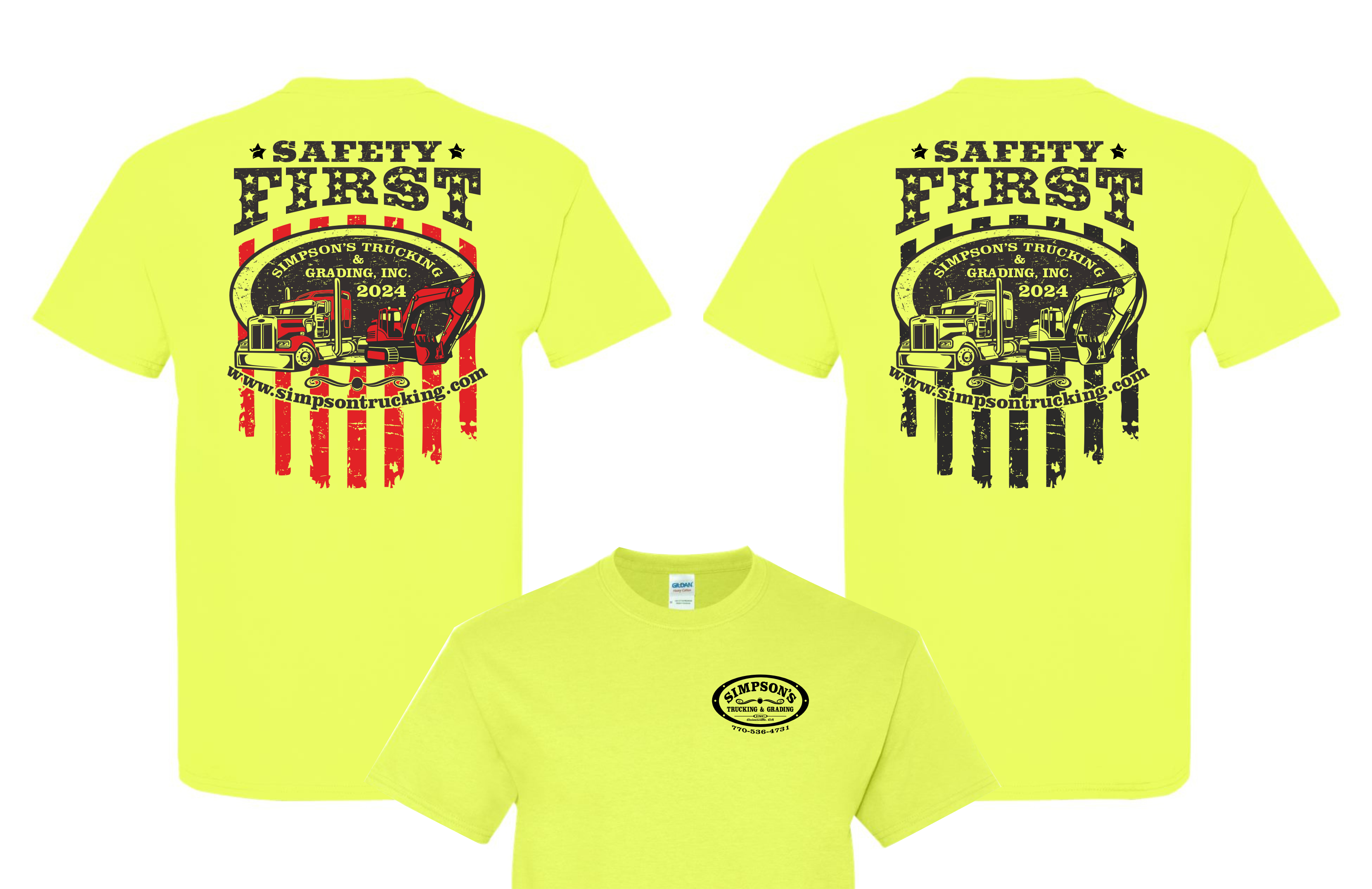 Diseño de Camiseta por Yakuza20 para Simpson Trucking & Grading, Inc | Diseño #33224593