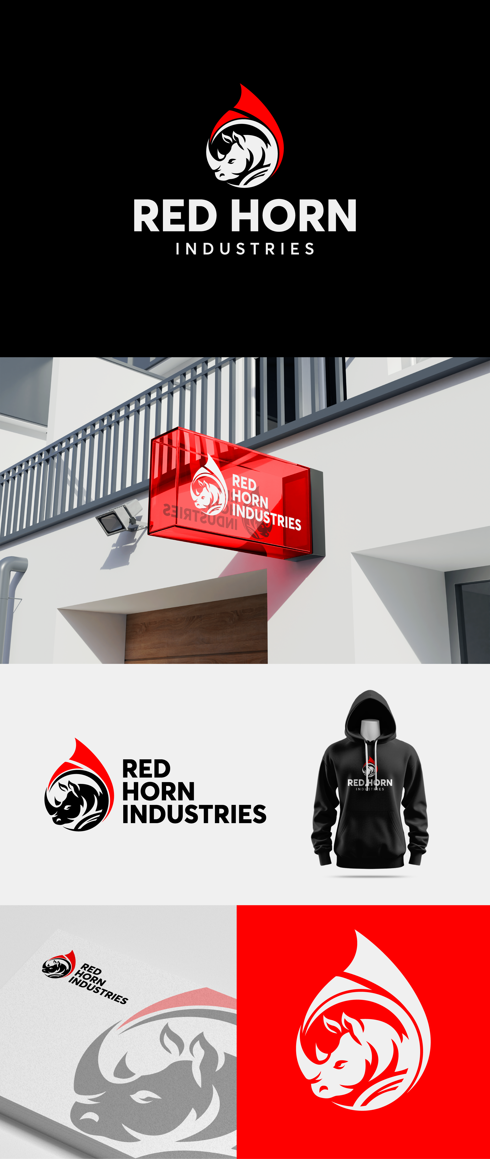 Logo Design by Grapismo Brand Studio for Red Horn Industries, LLC | Design #33218624
