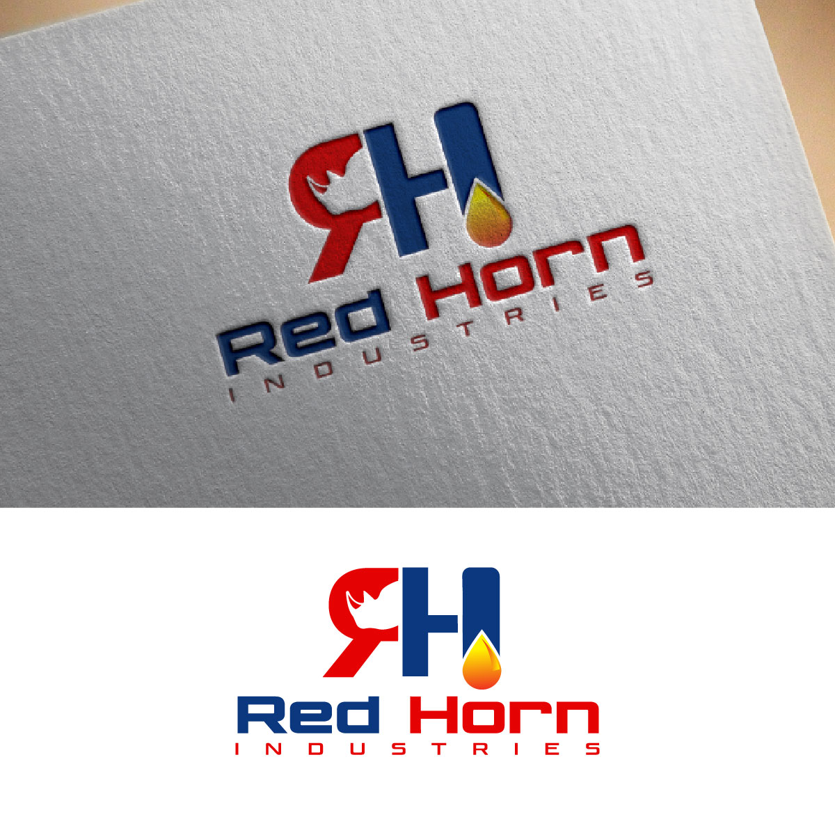 Logo Design by fly  design for Red Horn Industries, LLC | Design #33218683