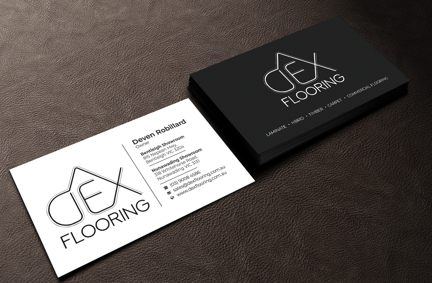 Visitenkarten-Design von Innovative Graphix für Dex Flooring  | Design #33223113