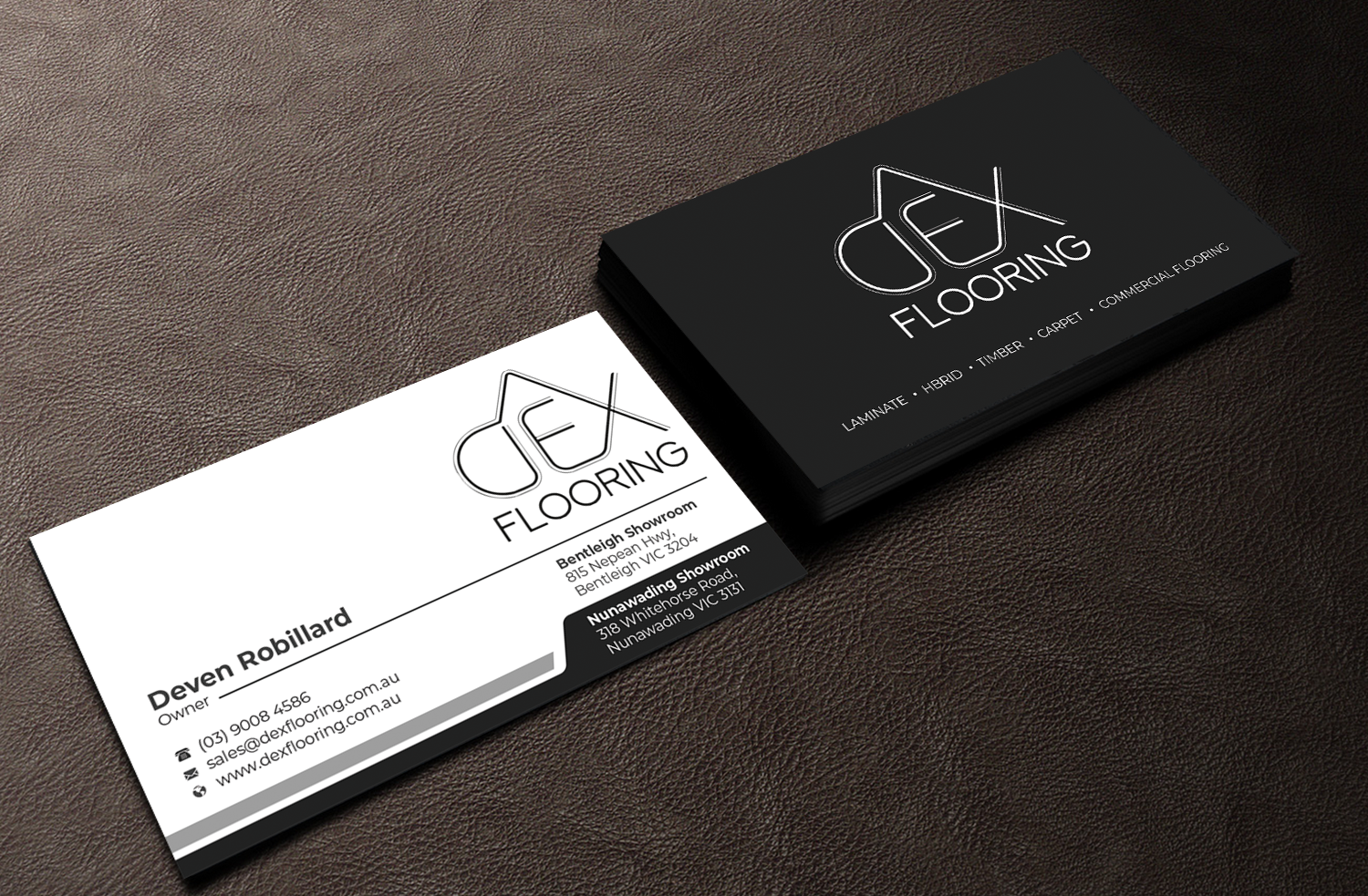 Visitenkarten-Design von Innovative Graphix für Dex Flooring  | Design #33223179