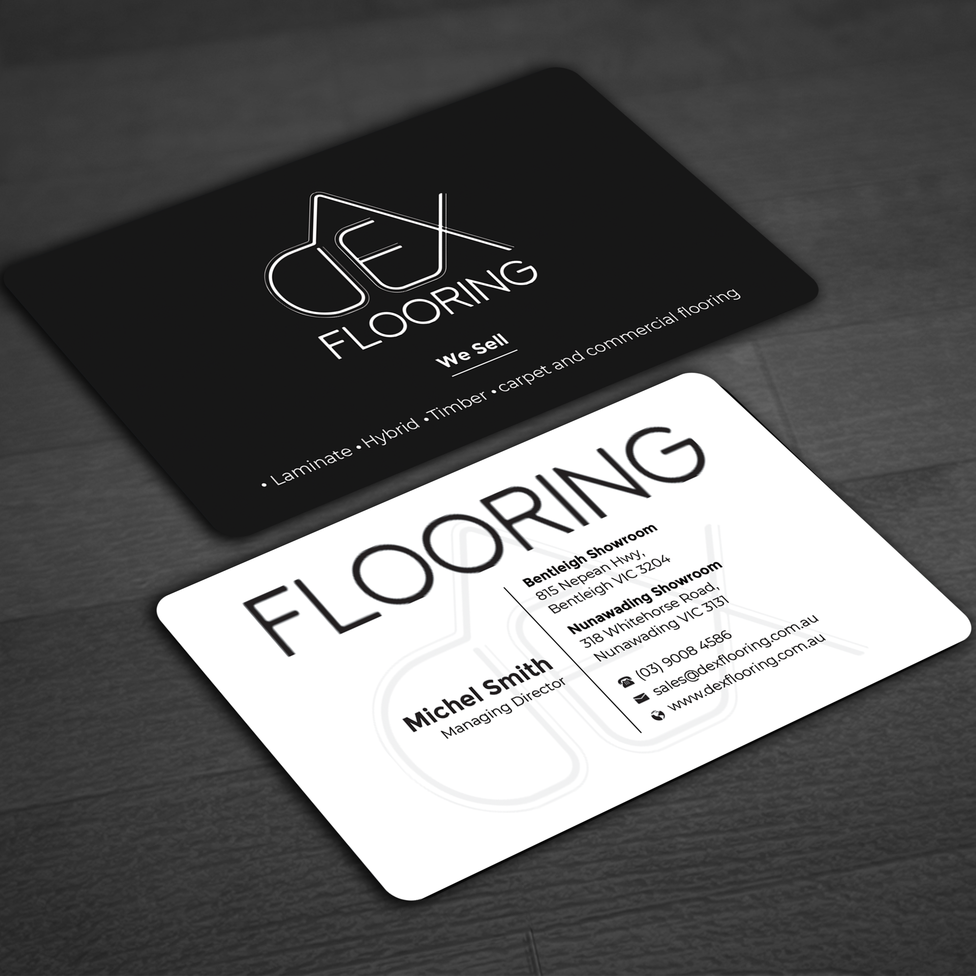 Business Card Design by Innovative Graphix for Dex Flooring  | Design #33224010