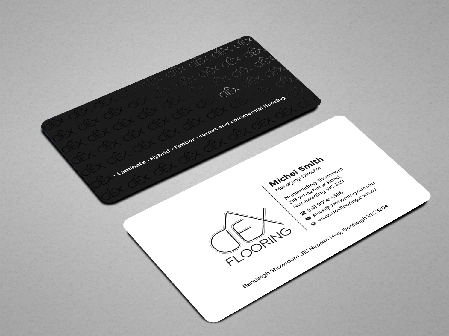 Business Card Design by Innovative Graphix for Dex Flooring  | Design #33224166