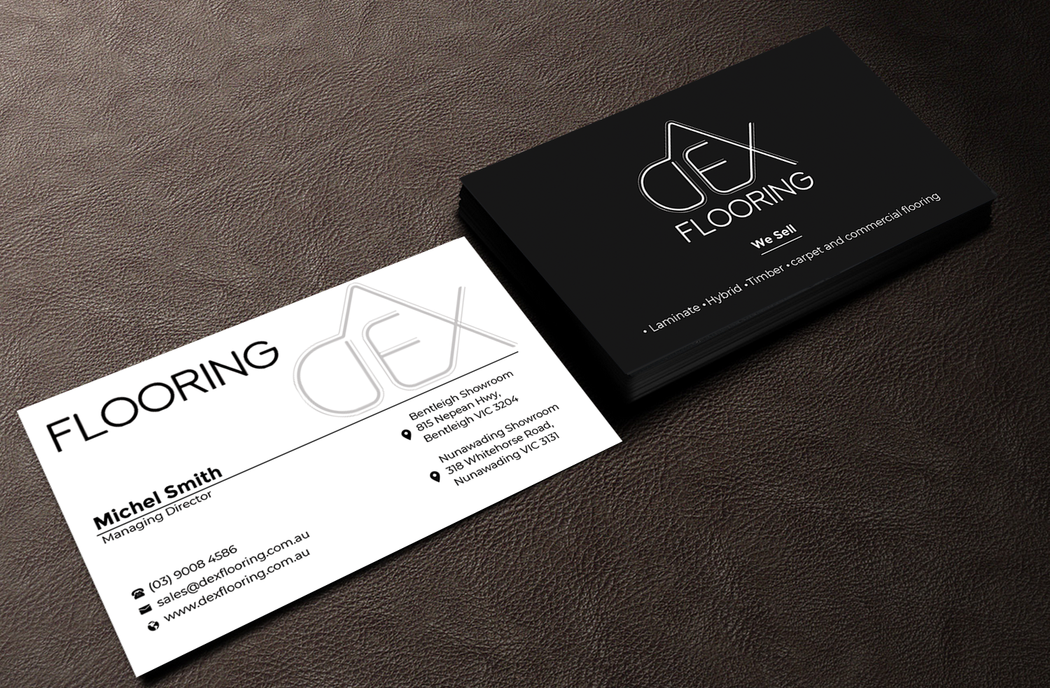 Design de Carte de Visite par Innovative Graphix pour Dex Flooring  | Design #33228396