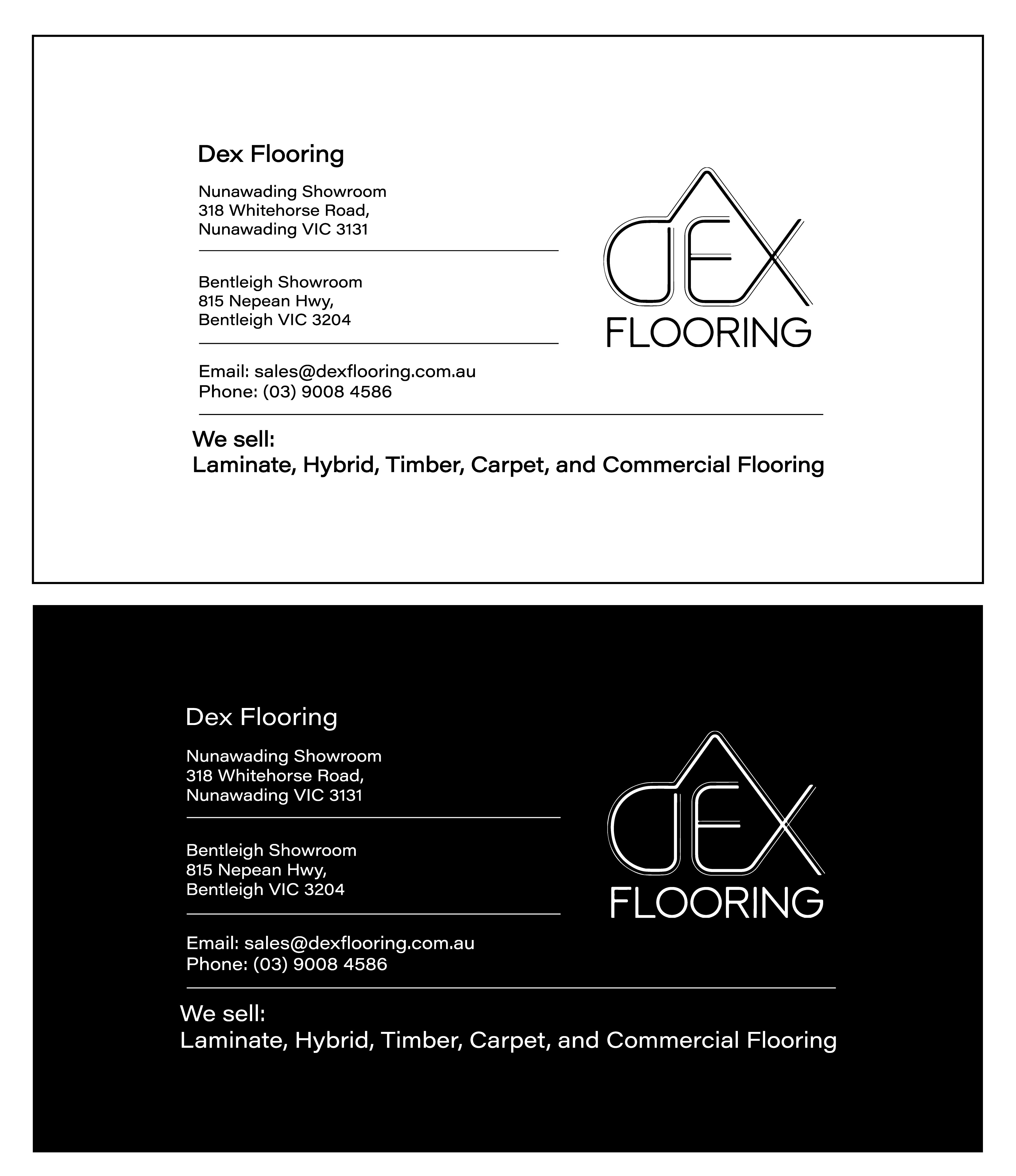Business Card Design by ainee4 for Dex Flooring  | Design #33228301