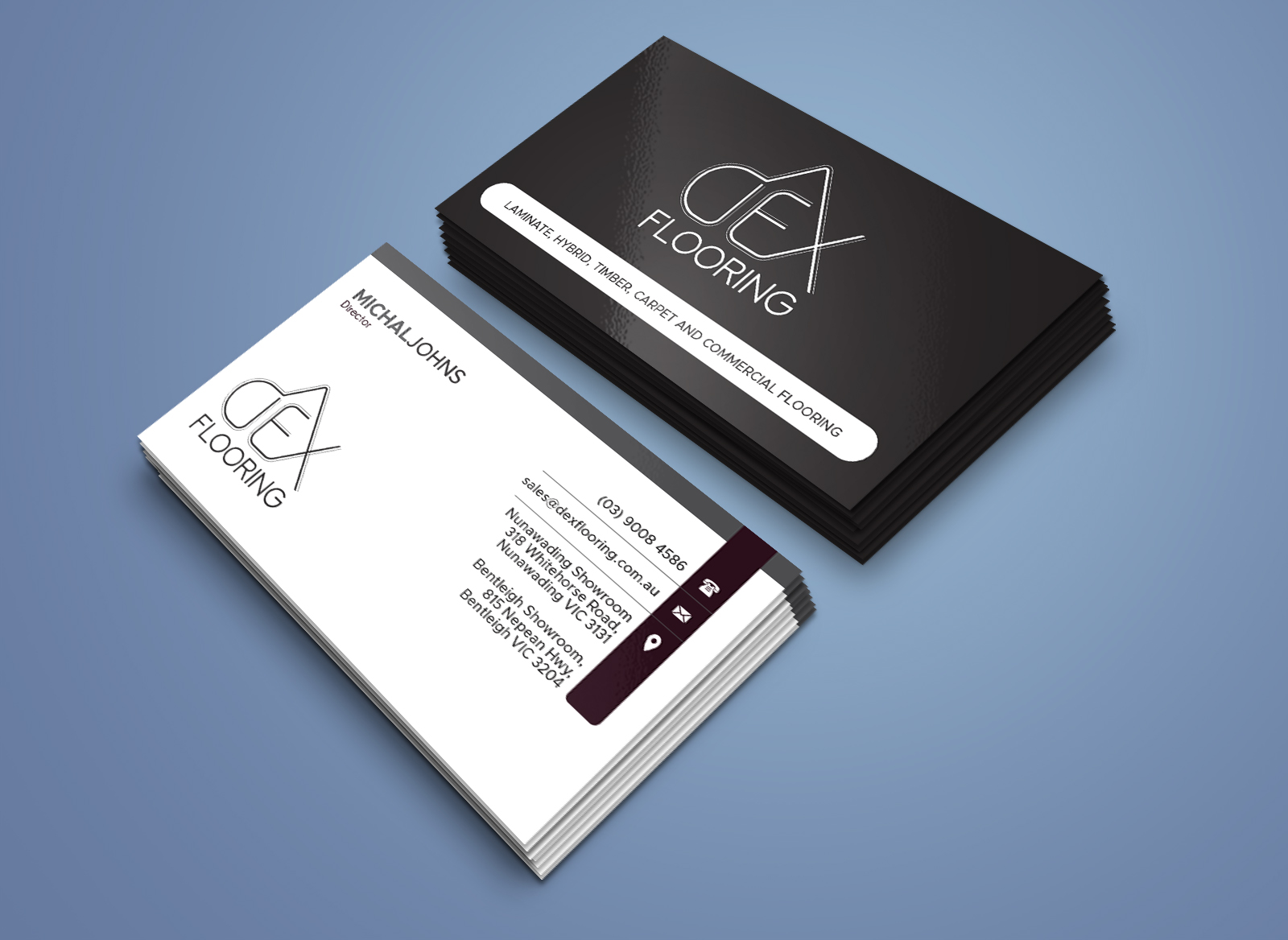 Visitenkarten-Design von creativeoutline für Dex Flooring  | Design #33223336