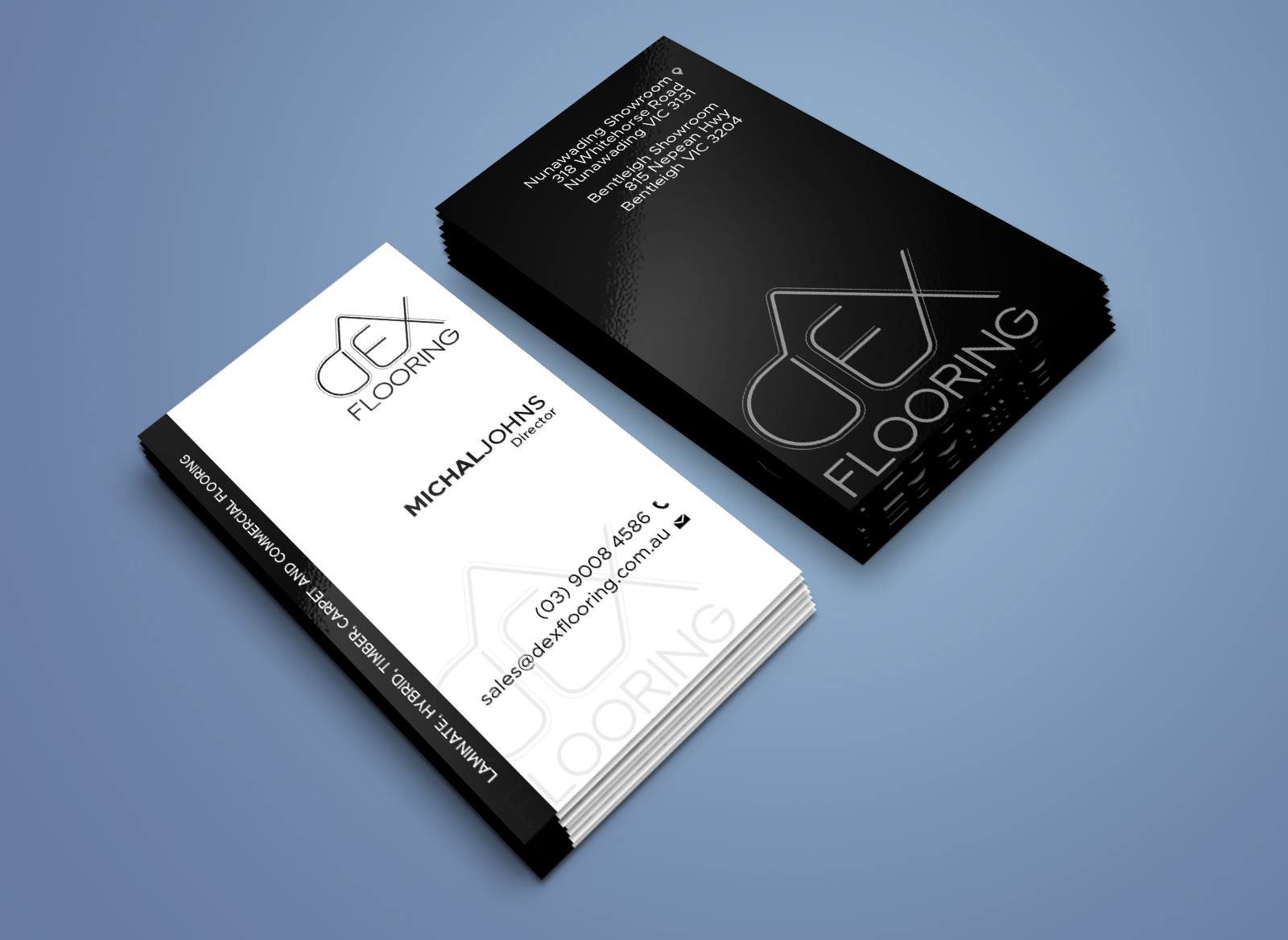Visitenkarten-Design von creativeoutline für Dex Flooring  | Design #33223337