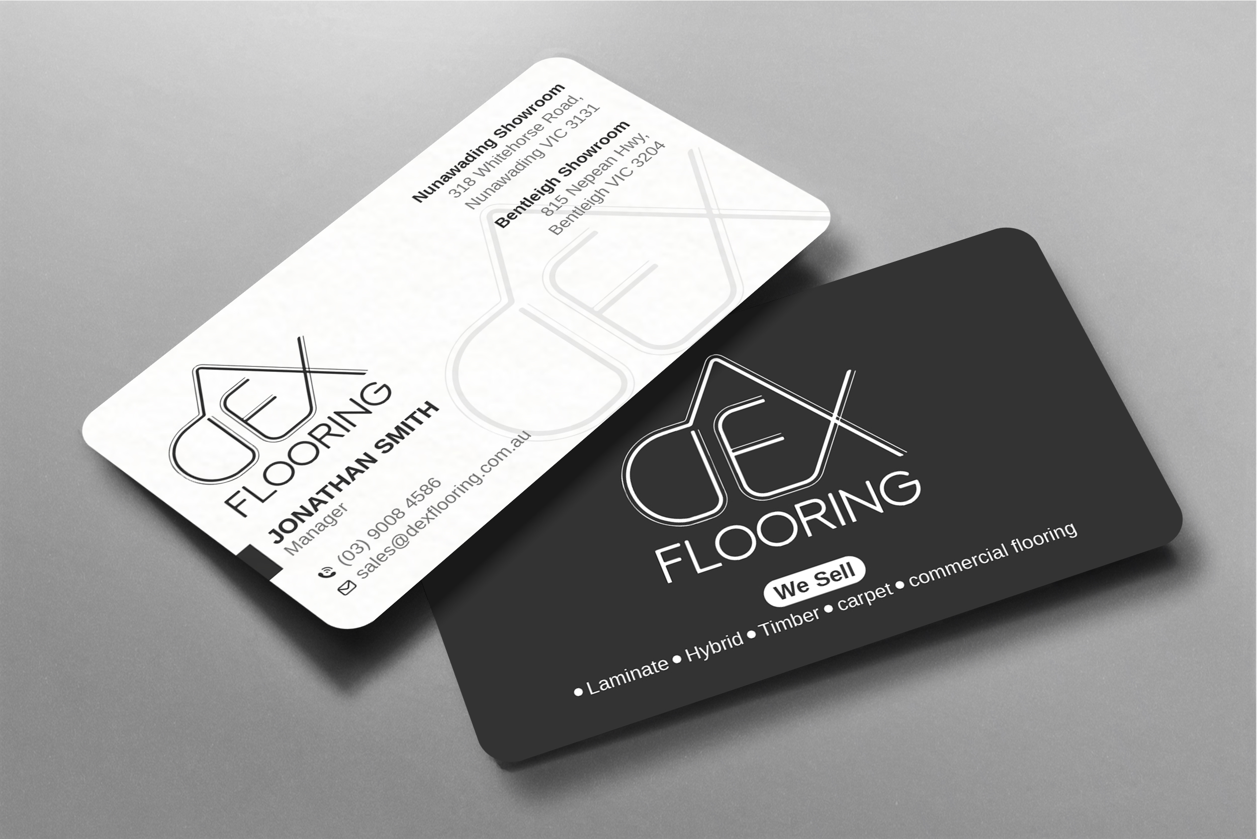 Business Card Design by LAXMI DESIGNHUB for Dex Flooring  | Design #33231443