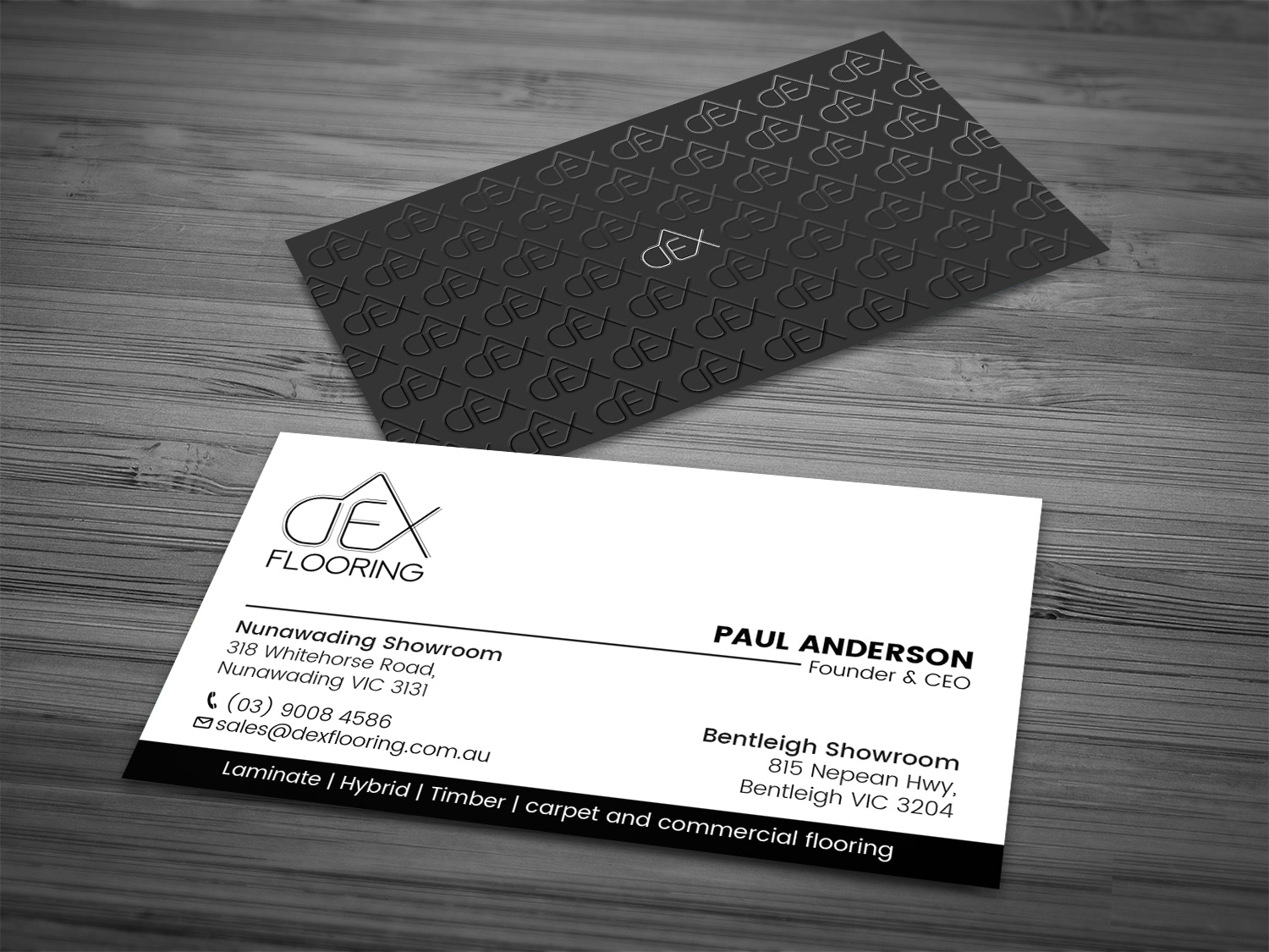 Business Card Design by Tripti Ranjan Gain for Dex Flooring  | Design #33228338