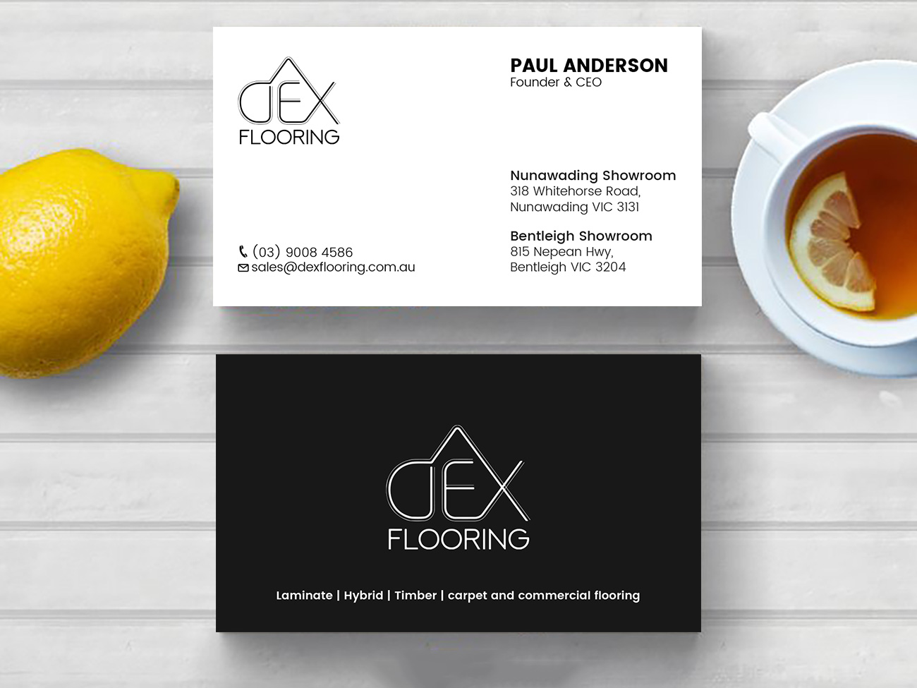 Business Card Design by Tripti Ranjan Gain for Dex Flooring  | Design #33228340