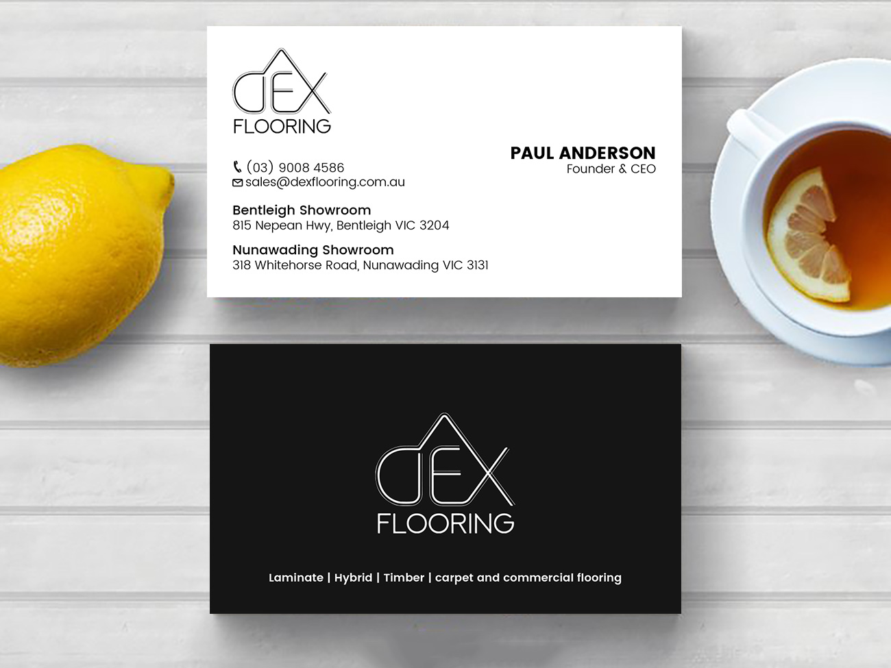 Business Card Design by Tripti Ranjan Gain for Dex Flooring  | Design #33228353