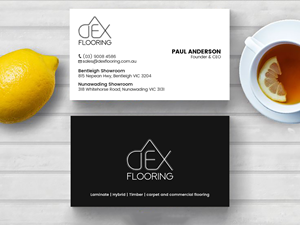 Business Card Design by Tripti Ranjan Gain for Dex Flooring  | Design: #33228353