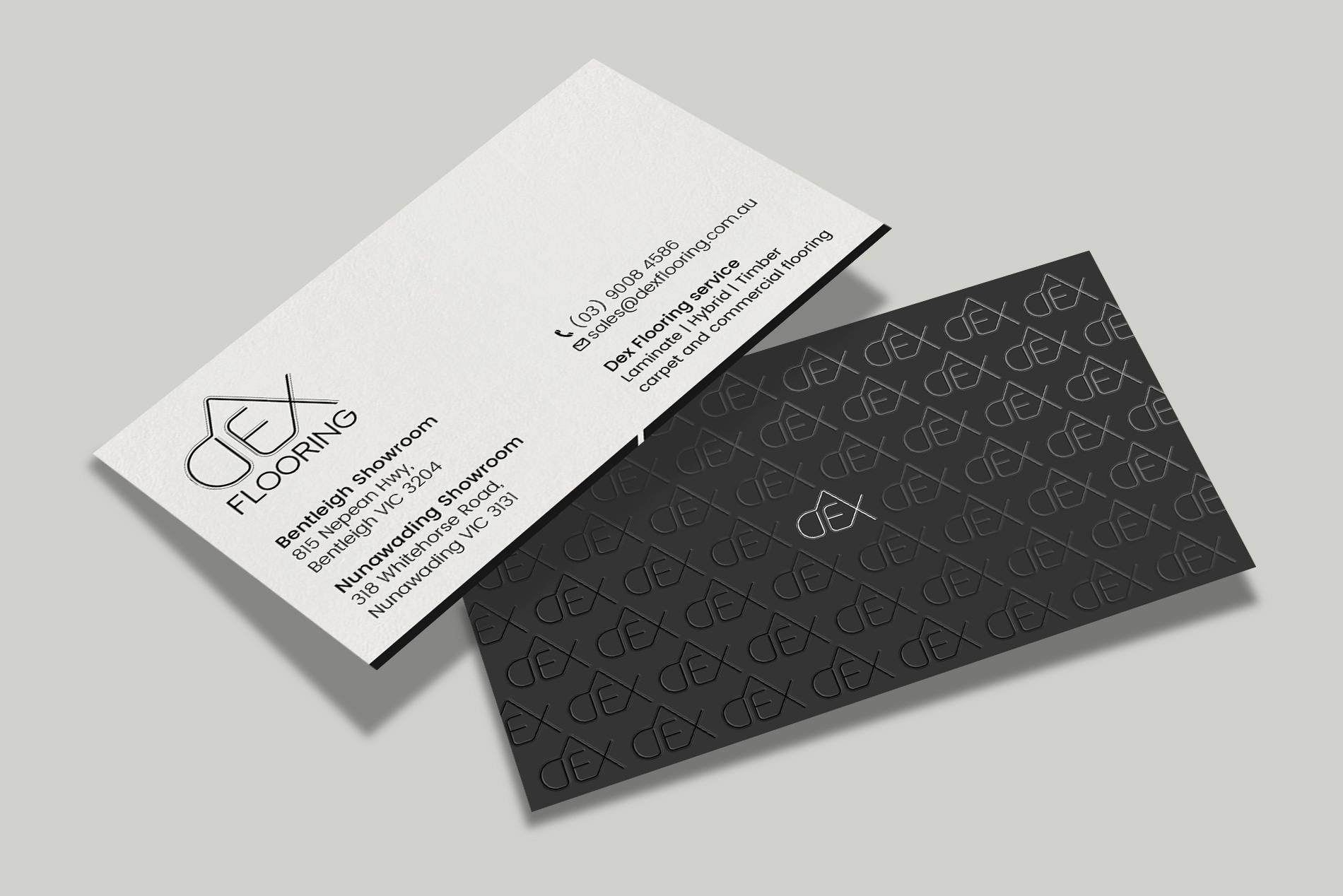 Business Card Design by Tripti Ranjan Gain for Dex Flooring  | Design #33228354