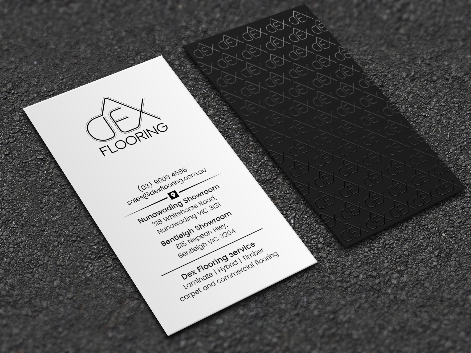 Business Card Design by Tripti Ranjan Gain for Dex Flooring  | Design #33228357