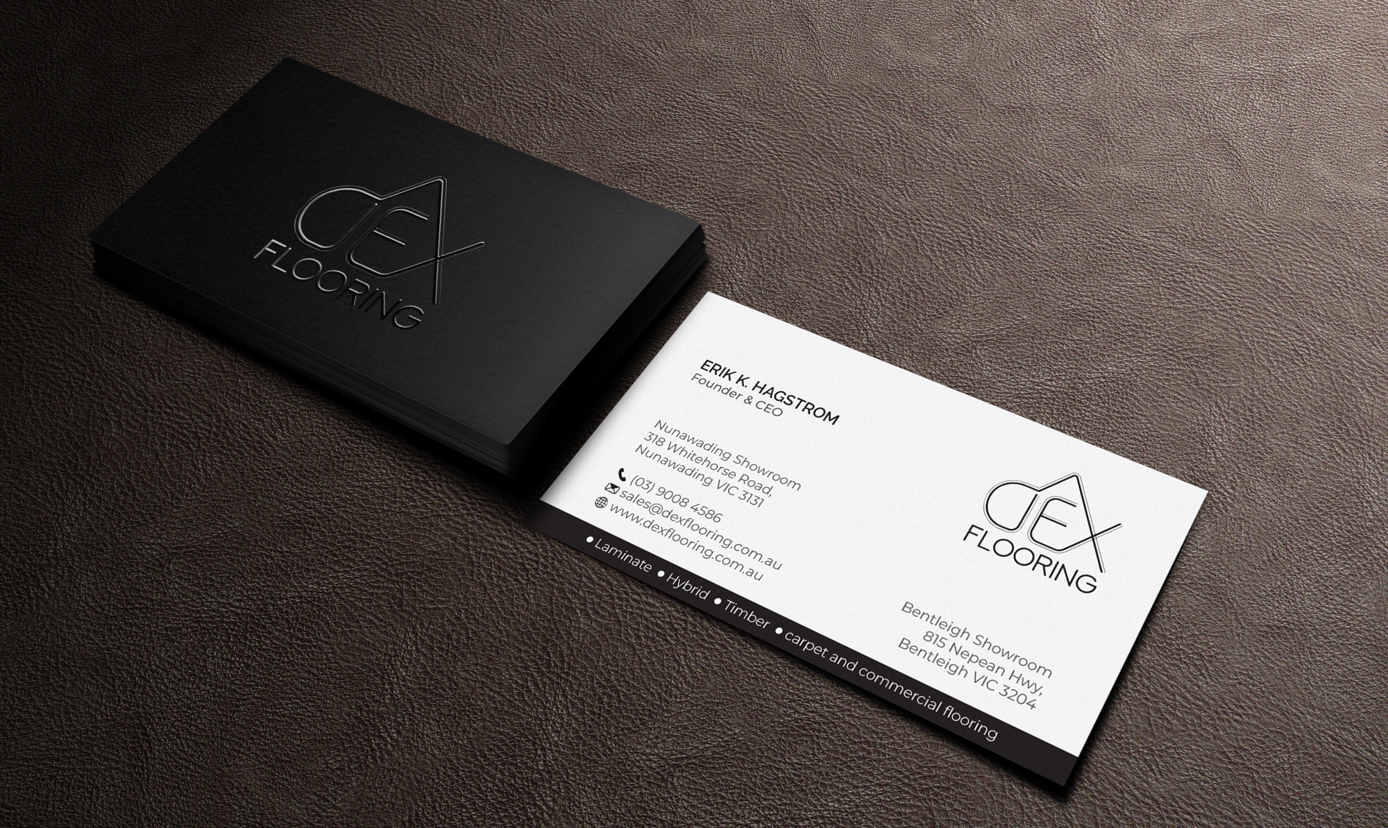 Business Card Design by R.design for Dex Flooring  | Design #33223534