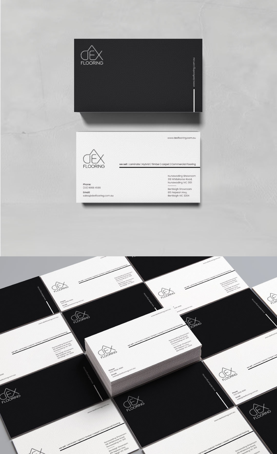 Visitenkarten-Design von Infinity Graphics für Dex Flooring  | Design #33222763