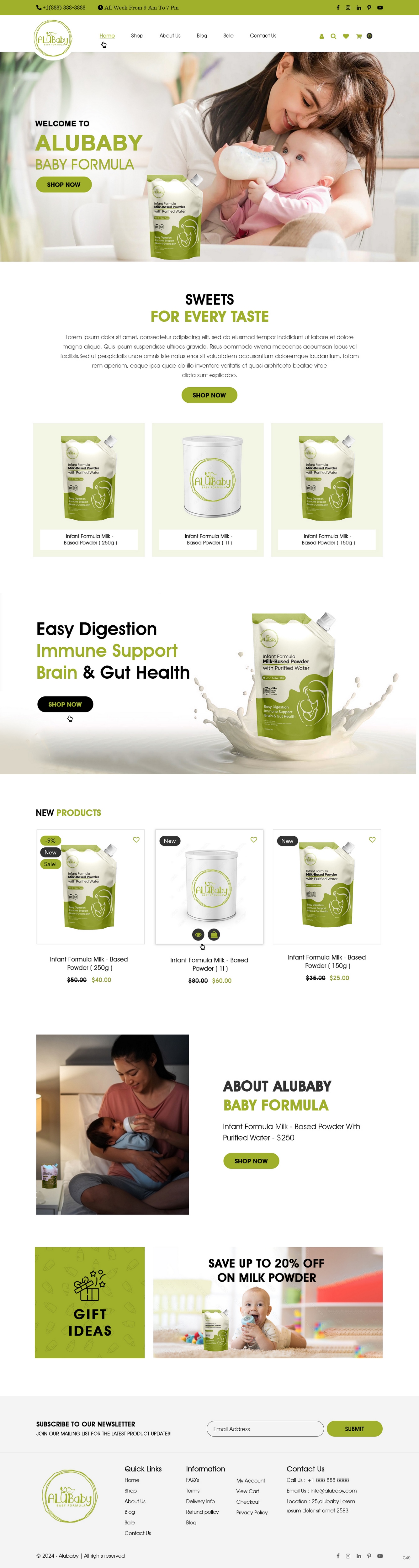 Diseño de Shopify por pb para ALUBaby | Diseño #33243151