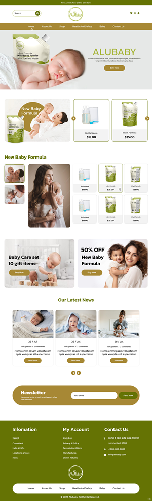 Shopify-Design von pb für ALUBaby | Design: #33243152