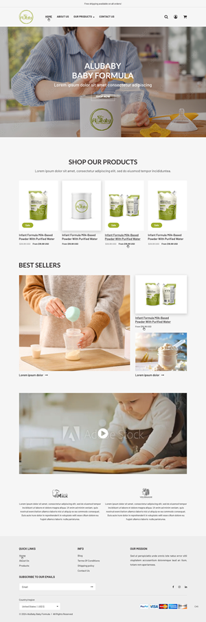 Shopify-Design von pb für ALUBaby | Design: #33243153