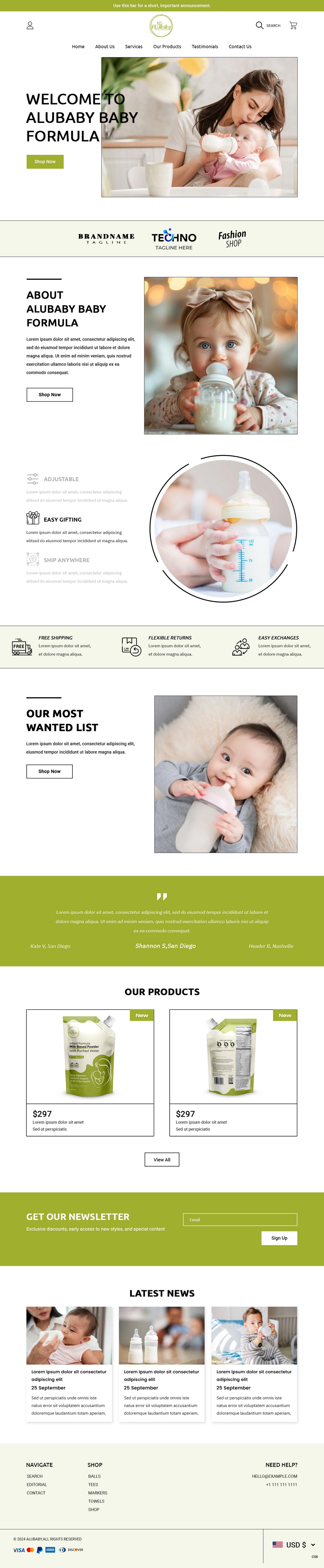 Shopify-Design von pb für ALUBaby | Design #33243157