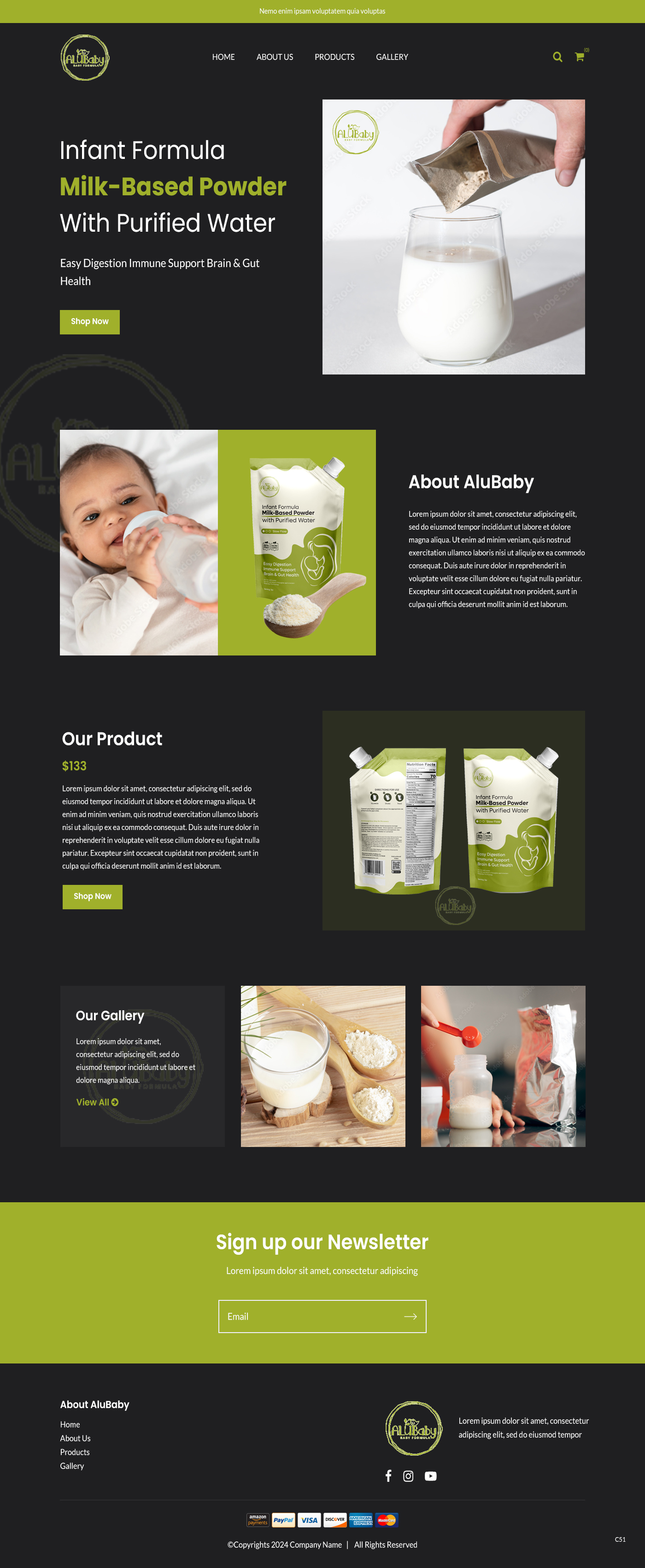 Shopify-Design von pb für ALUBaby | Design #33243158