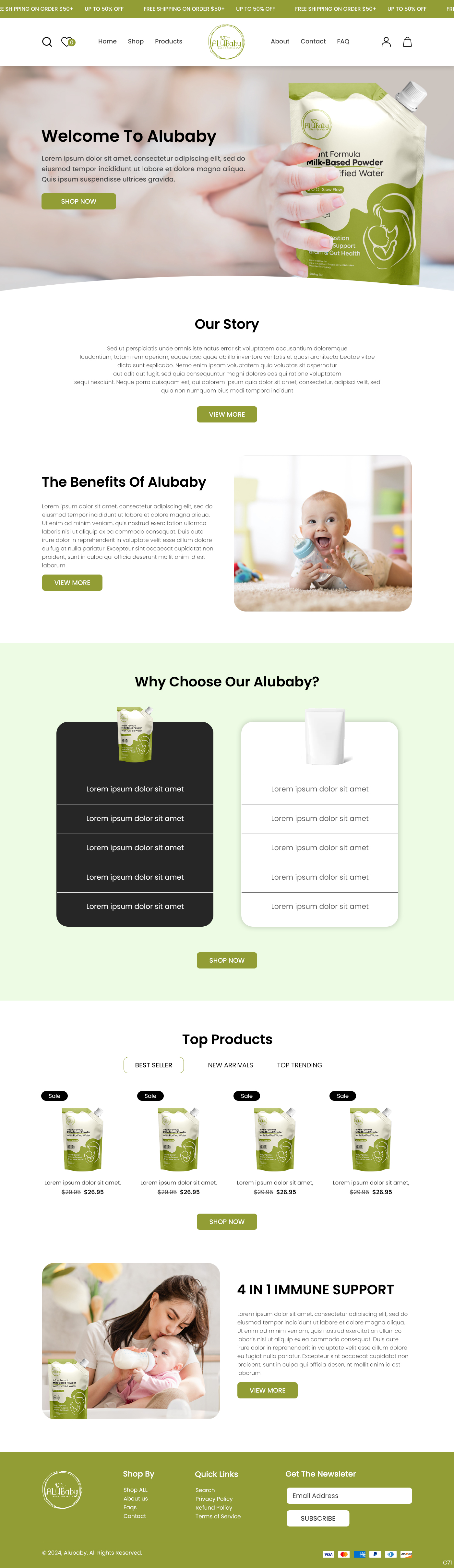 Design Shopify par pb pour ALUBaby | Design #33243165