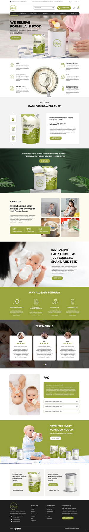 Shopify Design by pb for ALUBaby | Design: #33243173