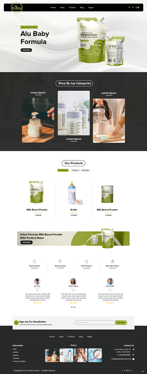 Shopify Design by pb for ALUBaby | Design: #33252219