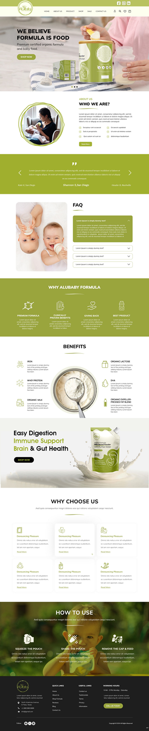 Shopify Design by pb for ALUBaby | Design: #33338626