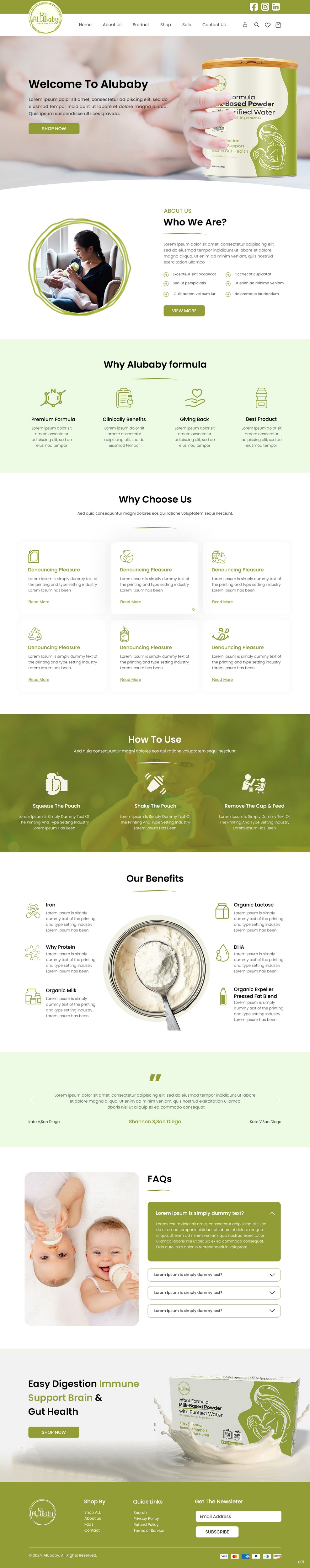 Shopify Design by pb for ALUBaby | Design #33345108