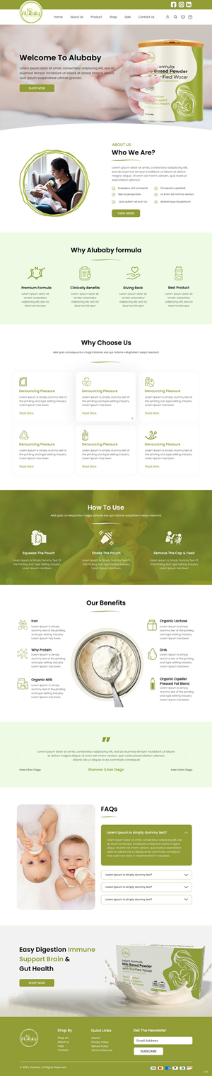 Shopify Design by pb for ALUBaby | Design: #33345108