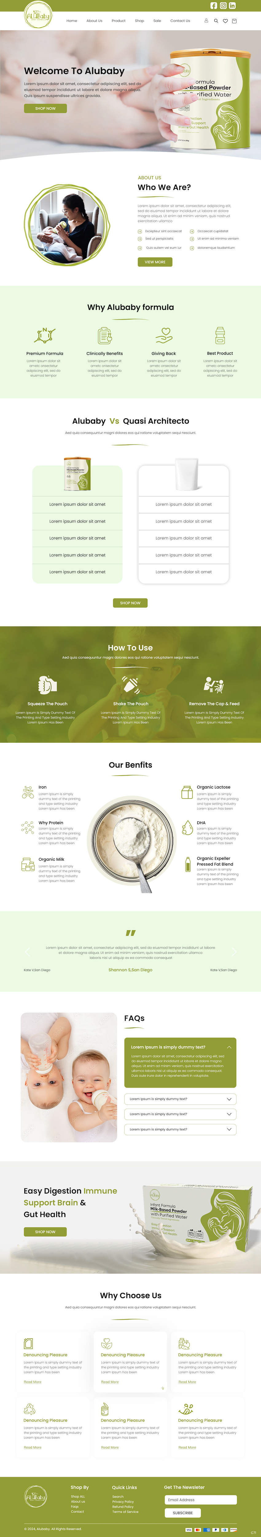 Shopify Design by pb for ALUBaby | Design #33348349